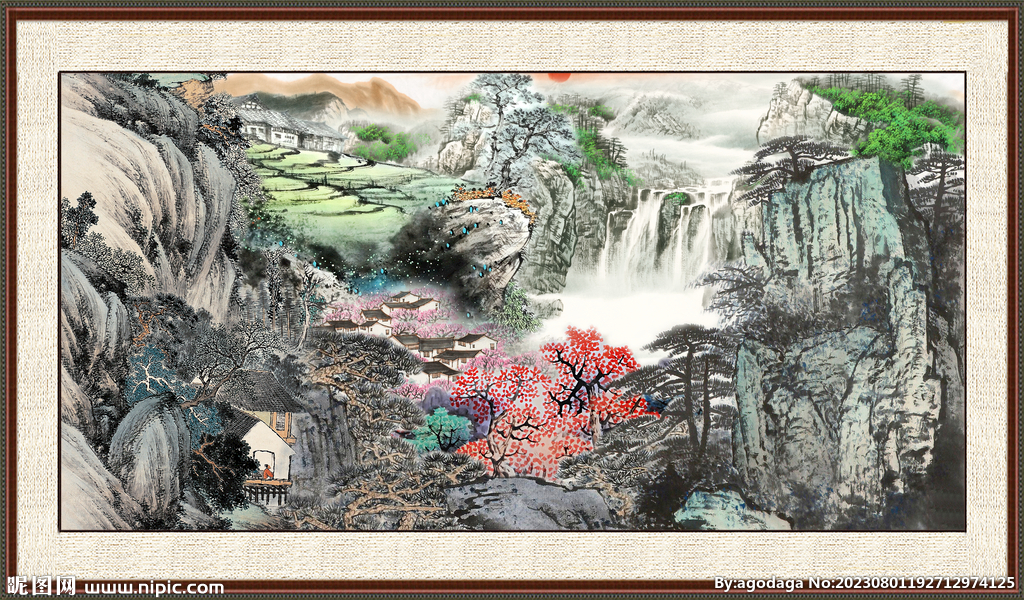巨幅山水画