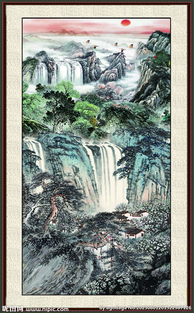 巨幅山水画 