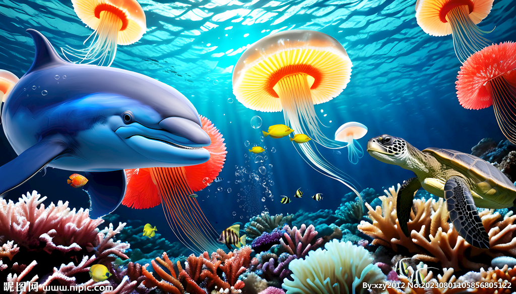 海底世界水母展背景墙