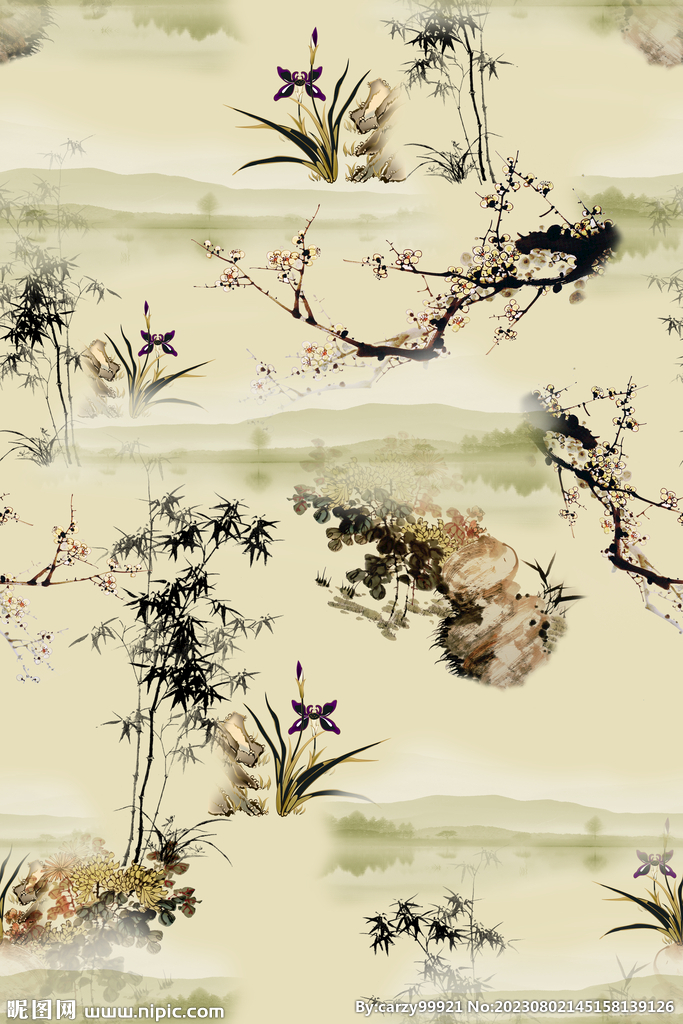 水墨梅花
