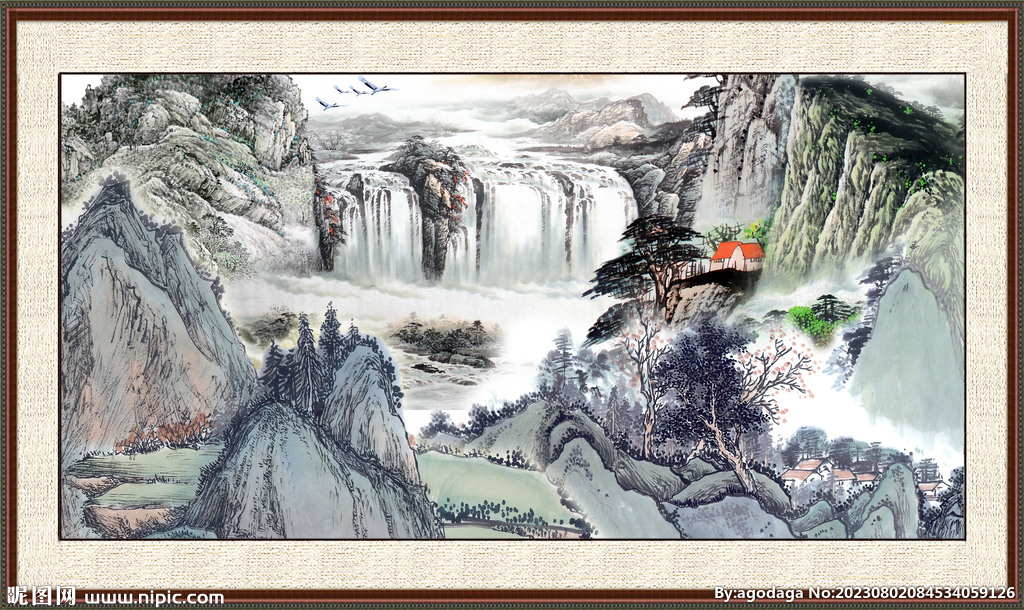 巨幅山水画 