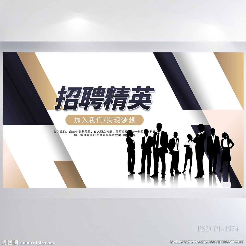 大气创意公司企业招聘会海报展板