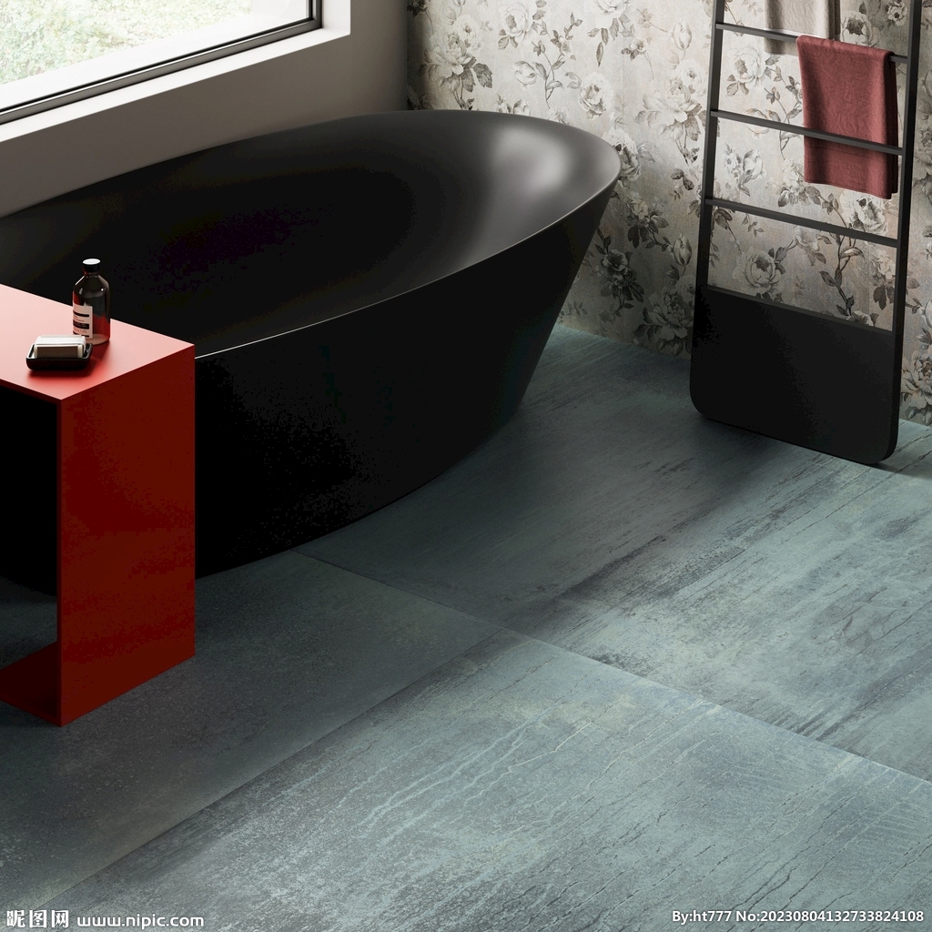 现代意式 浴室岩板效果图