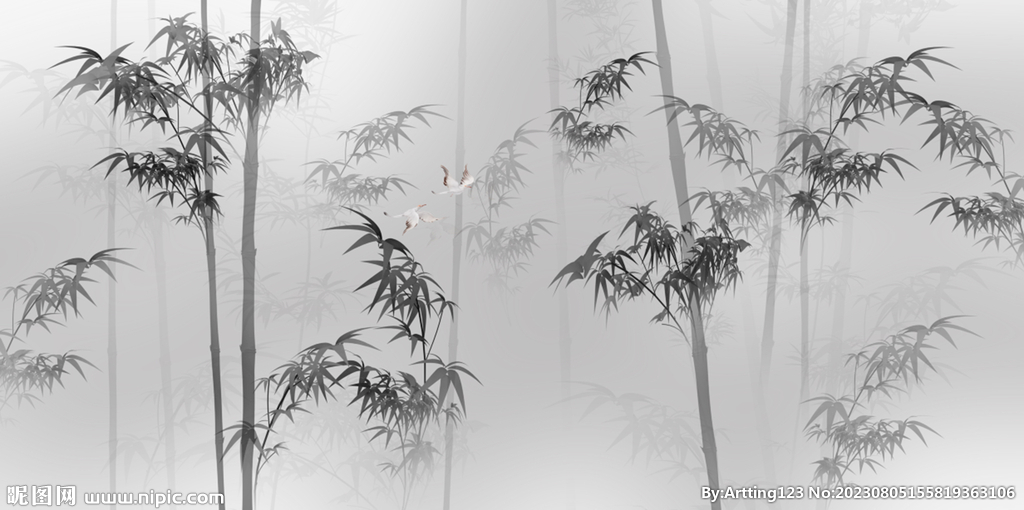 水墨竹子背景