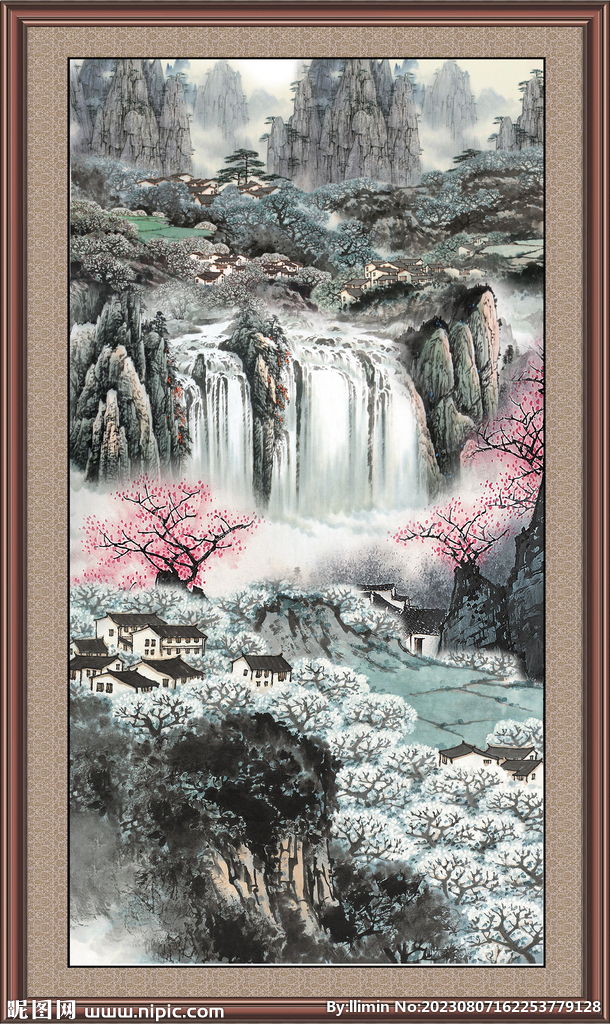 竖幅山水