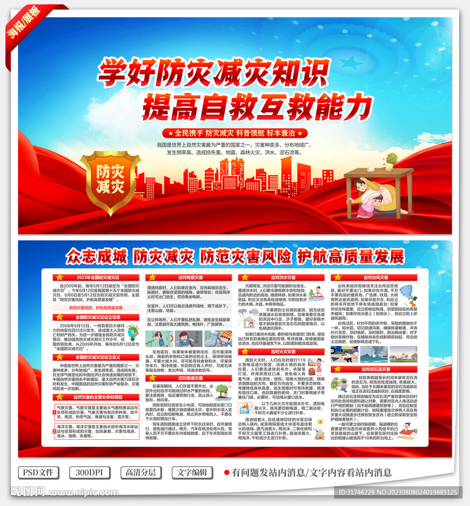 防灾减灾宣传栏
