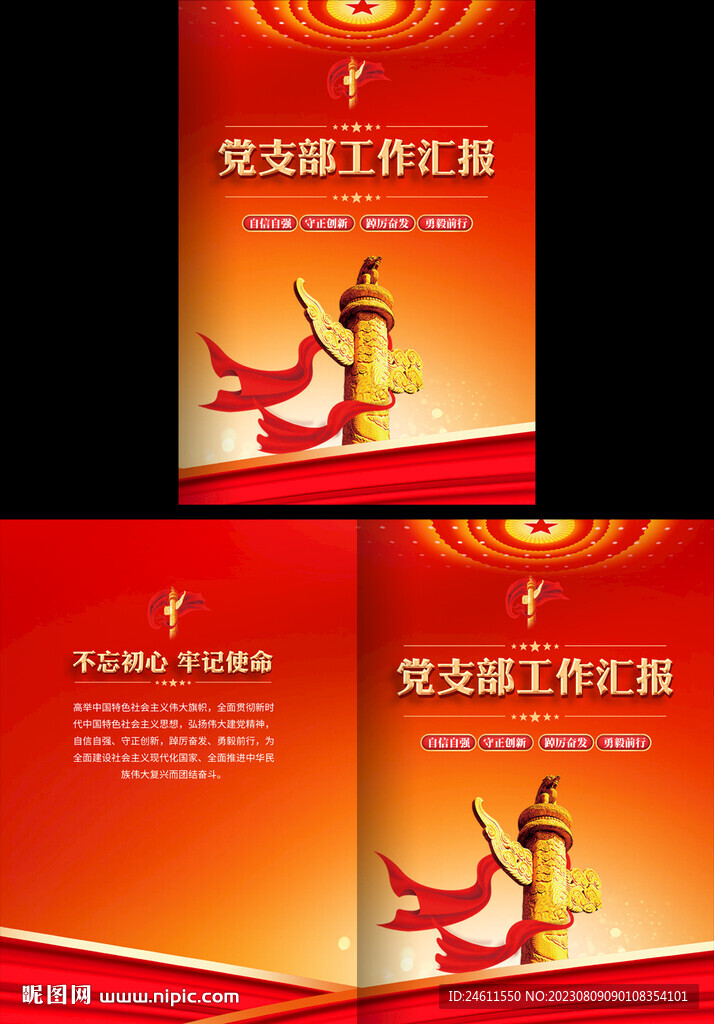党支部工作汇报封面