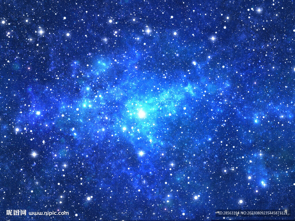 蓝色星空背景墙