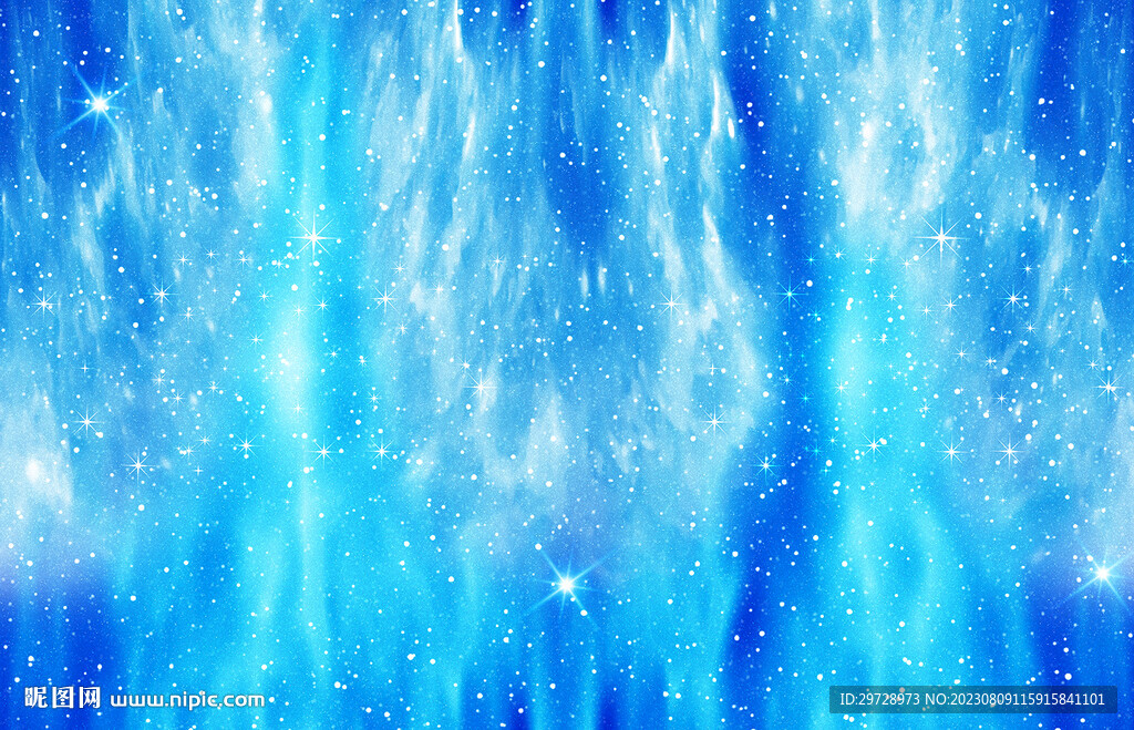蓝色唯美星空