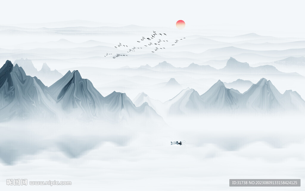 新中式山水画