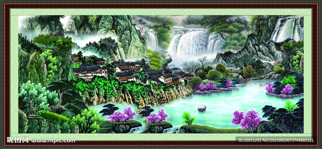 中国画山水 