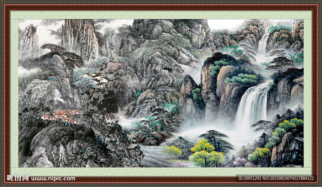 中国画山水 