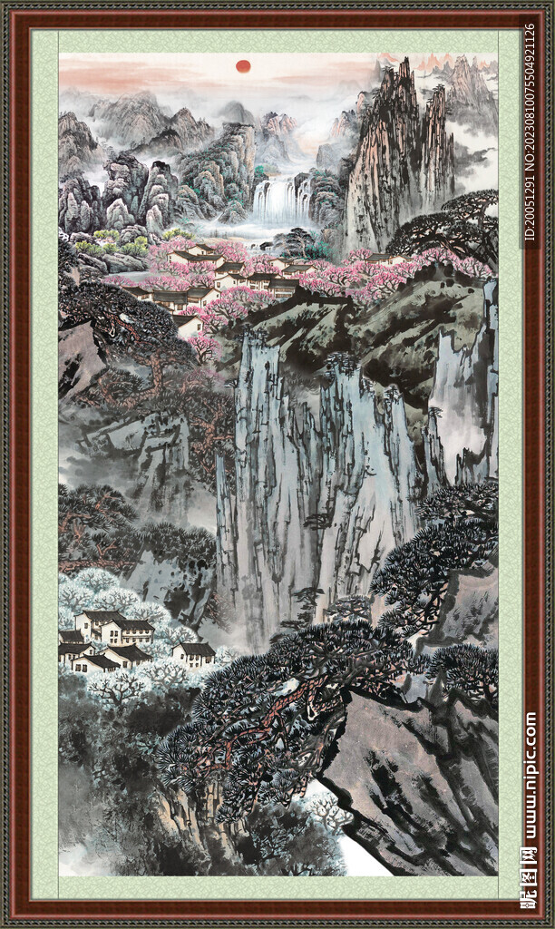 竖幅风景画 