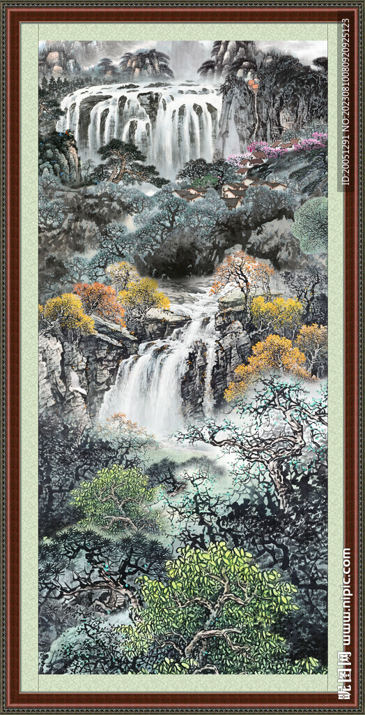 竖幅风景画