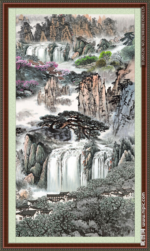 竖幅国画 