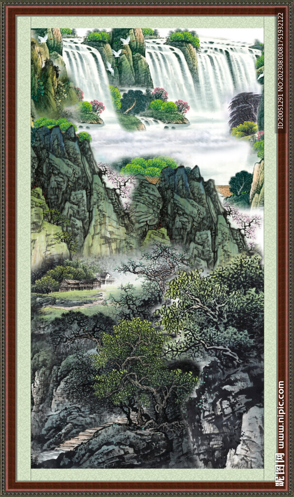 竖幅国画 