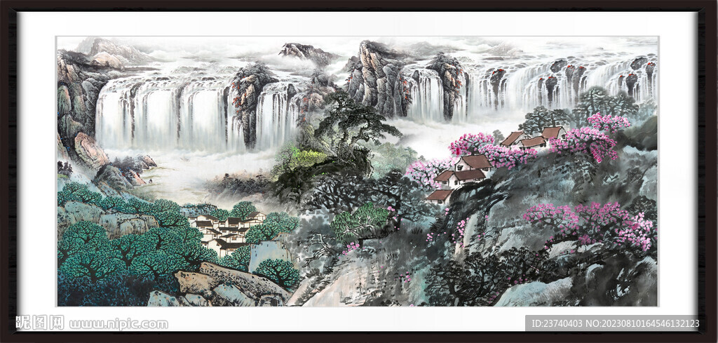客厅山水画 
