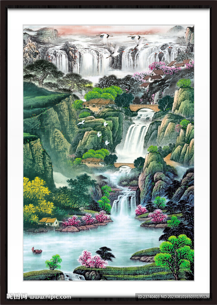 大厅山水画 