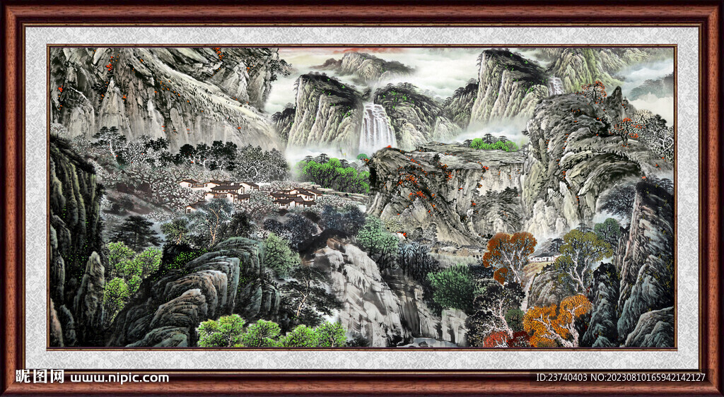 山水中堂画 