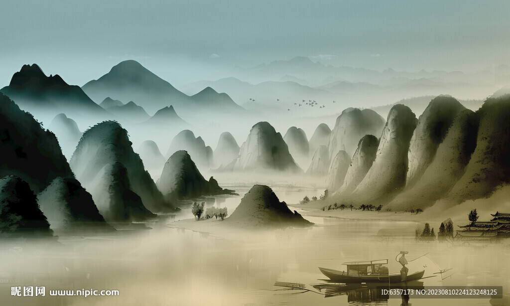 水墨山水画
