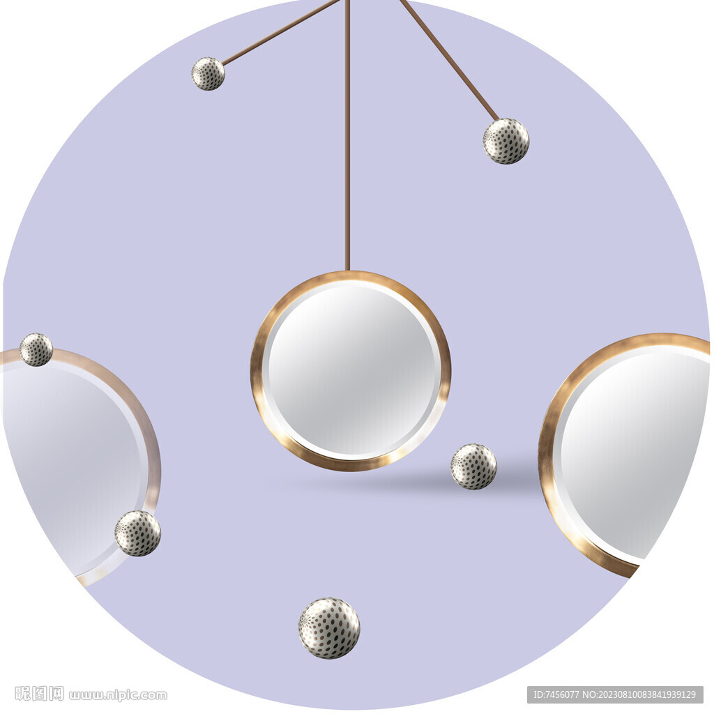 轻奢圆吊球挂画装饰画