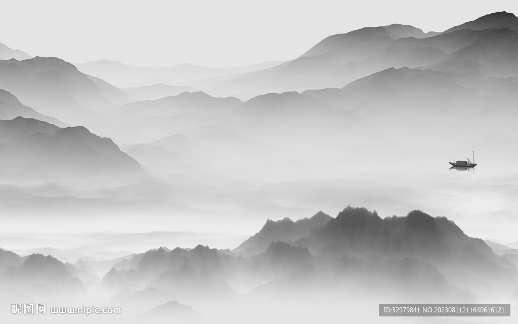 新款 爆款灰色山水 TiF分层