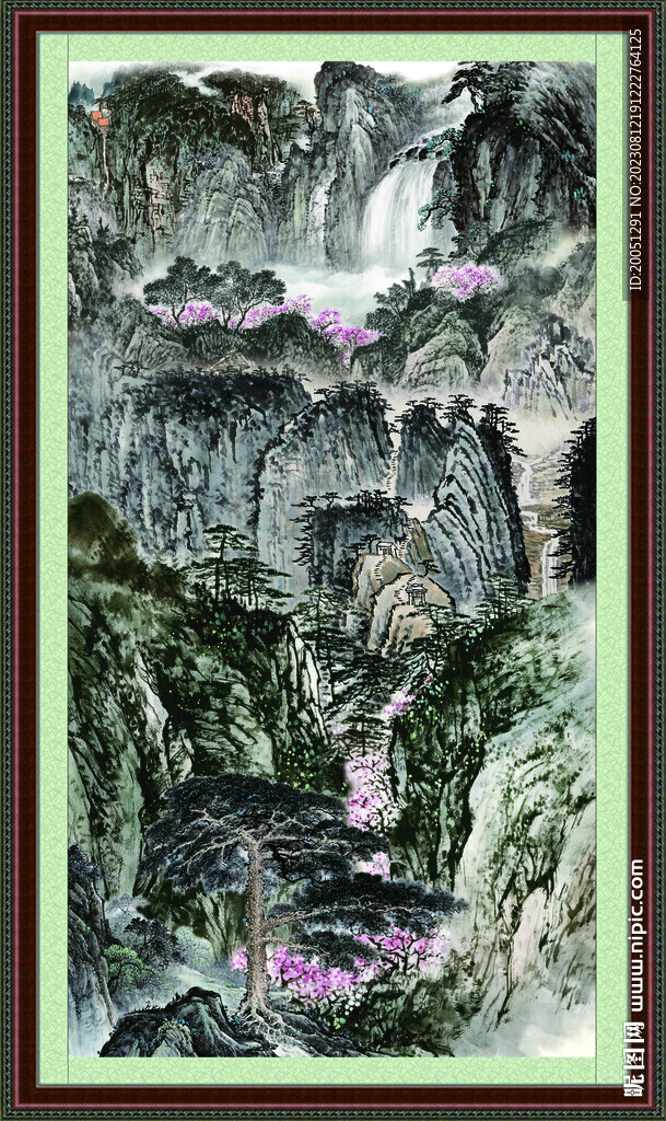 竖幅山水