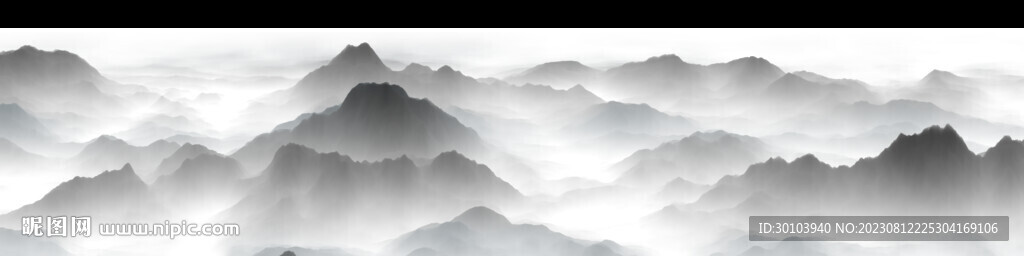 写意水墨山水 