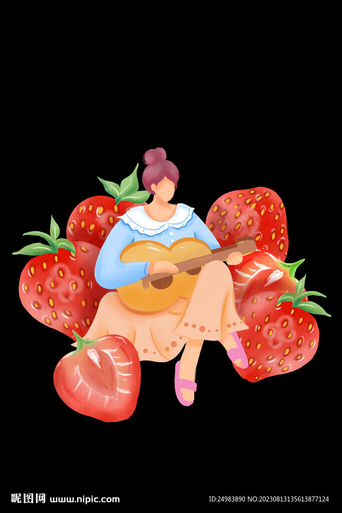 水果女孩草莓
