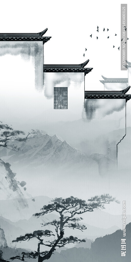 淡雅 新高端玄关画 tiF分层