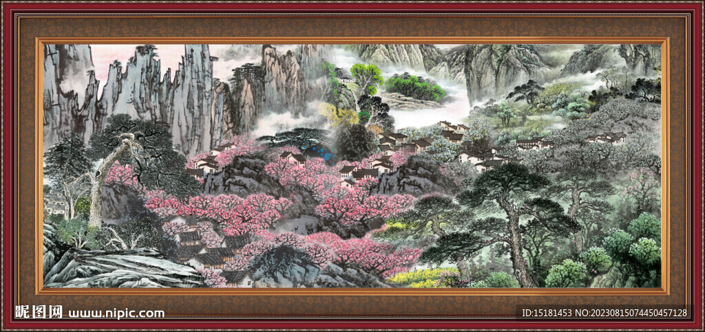 巨幅山水画