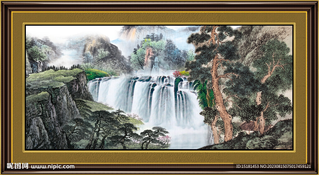 国画山水画 