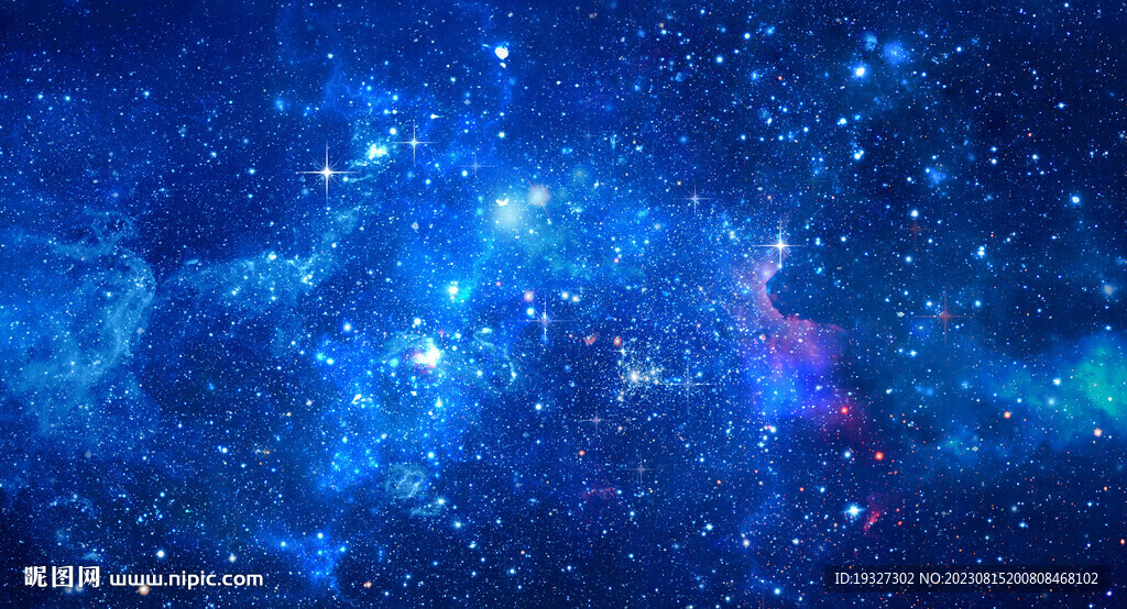 蓝色星空软膜天花 宇宙星空背景
