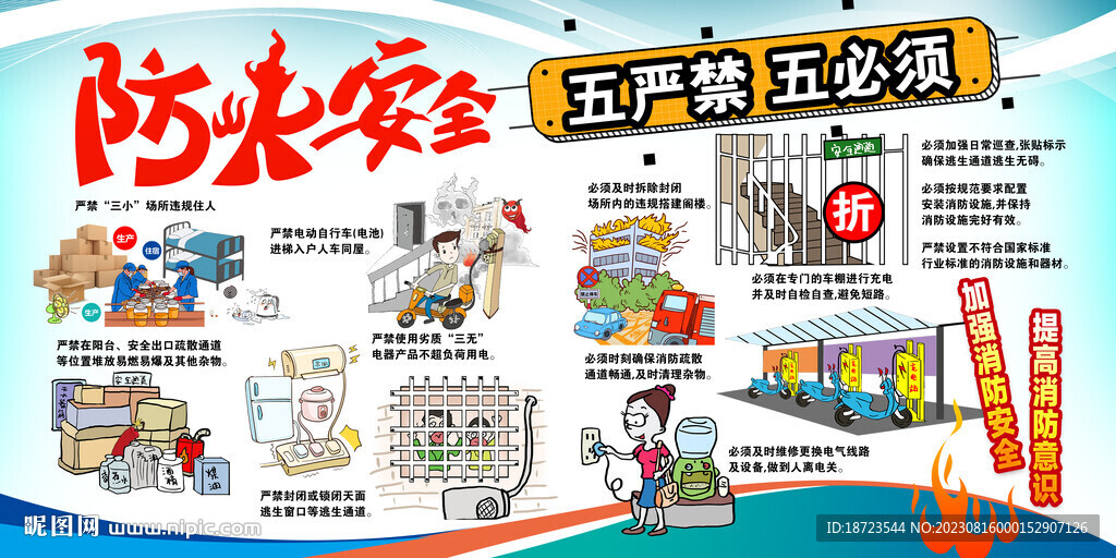 防火安全六严禁六必须