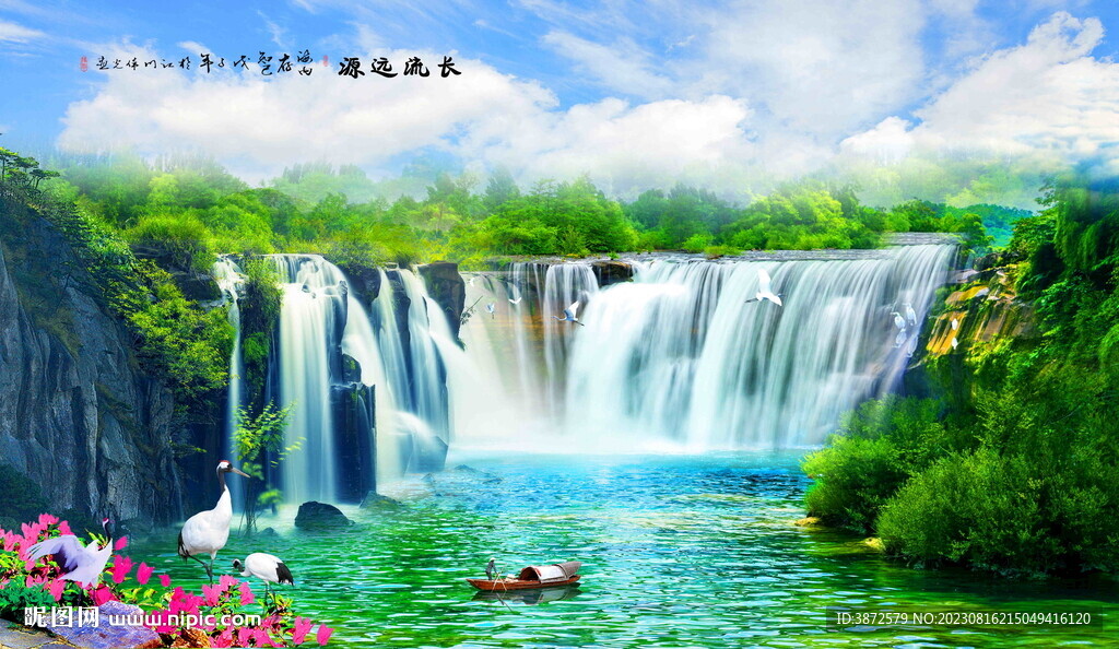 山水画山水风景