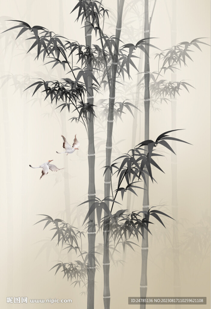墨竹壁画