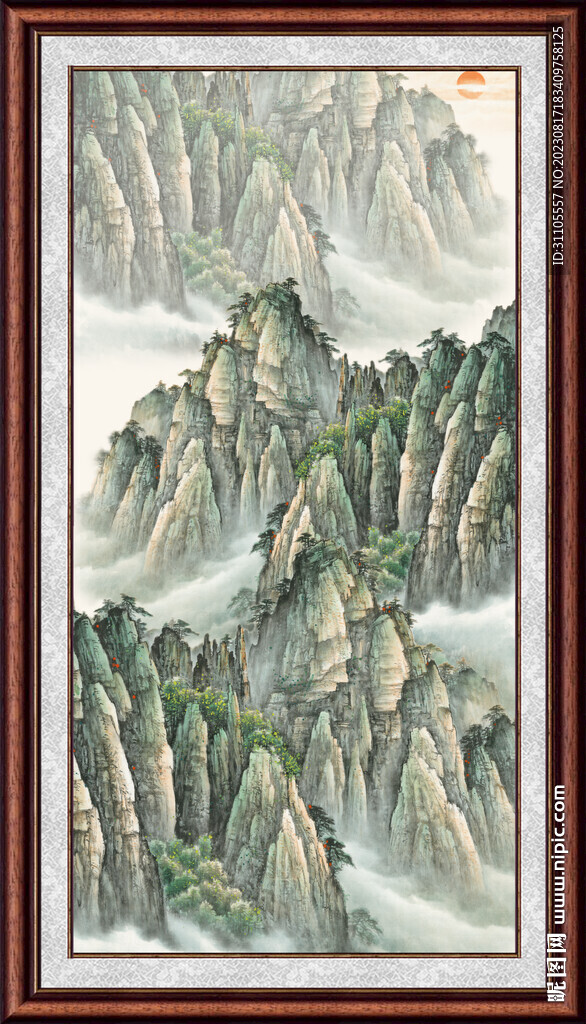 竖幅国画 