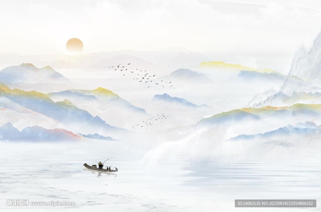水墨山水画