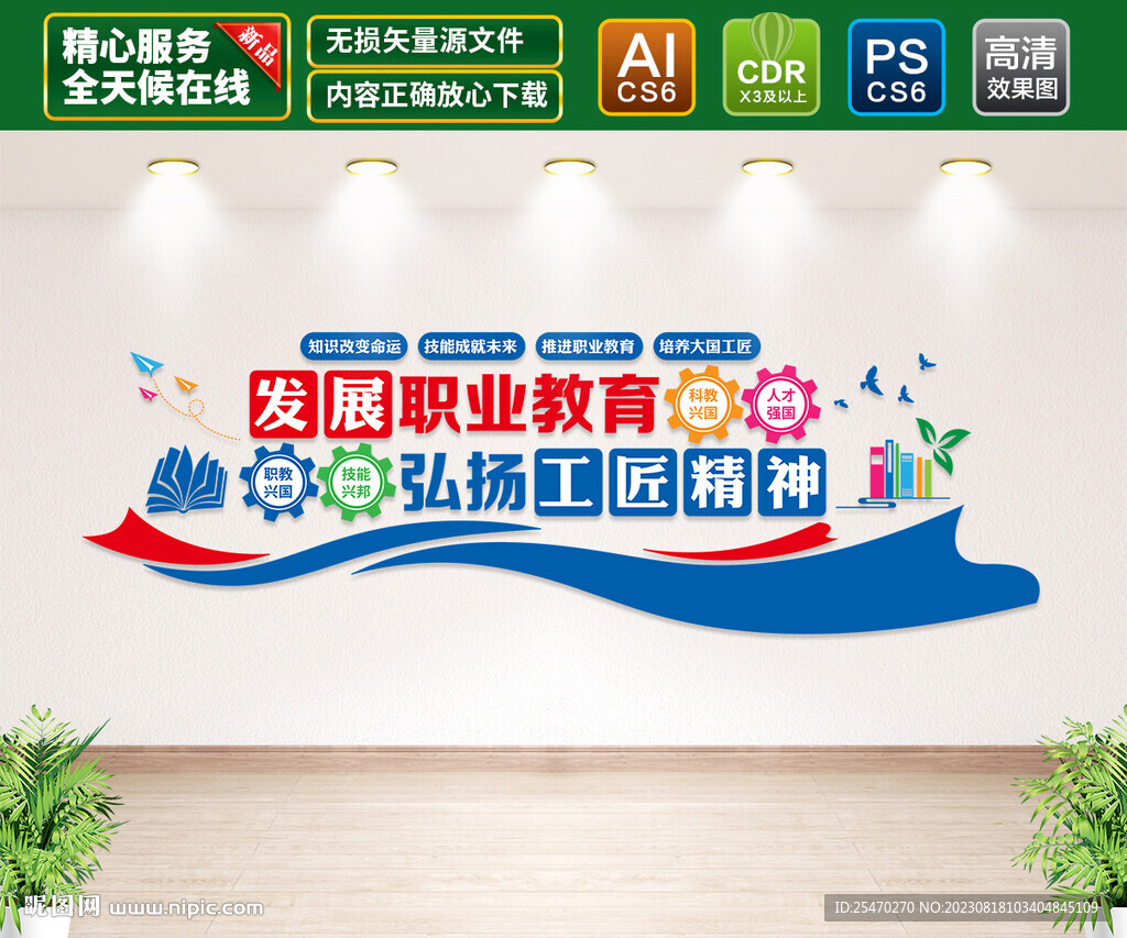 发展职业教育文化墙