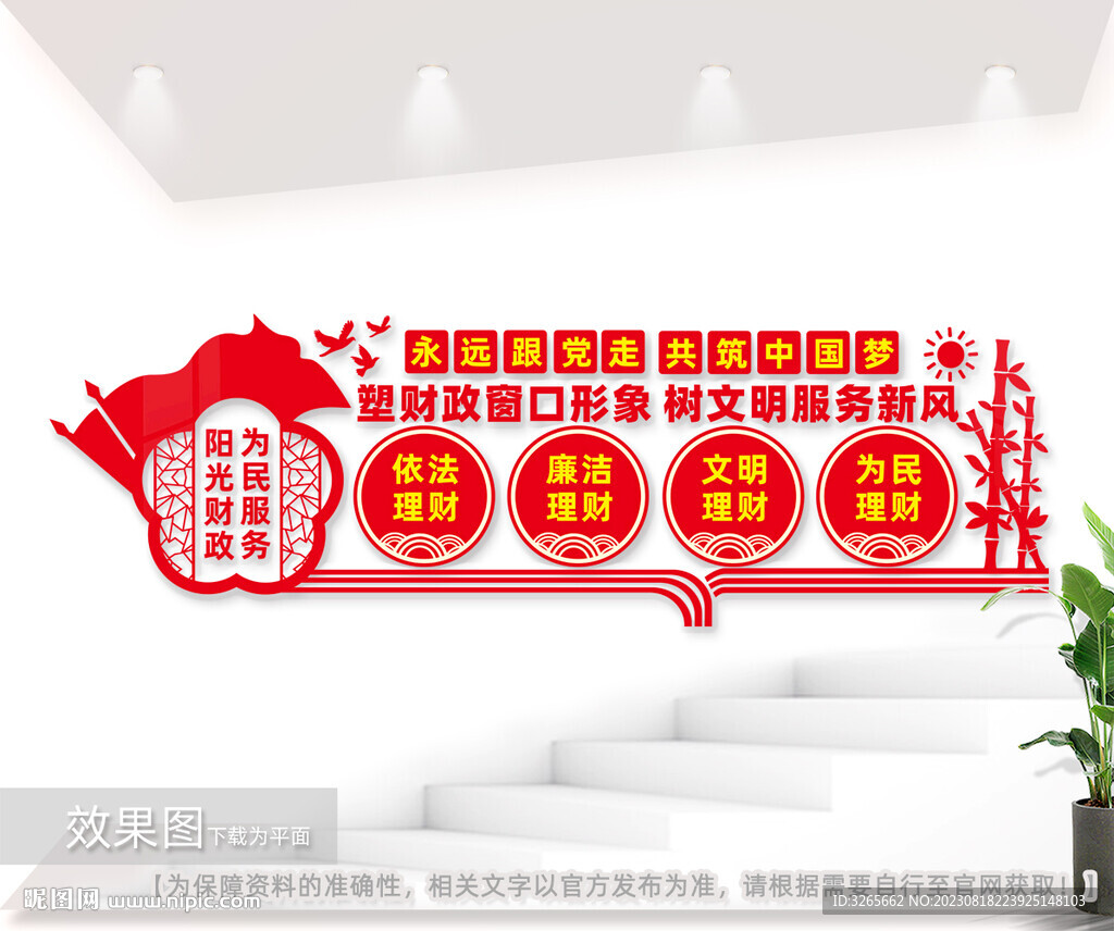 财政局服务大厅文化墙图片