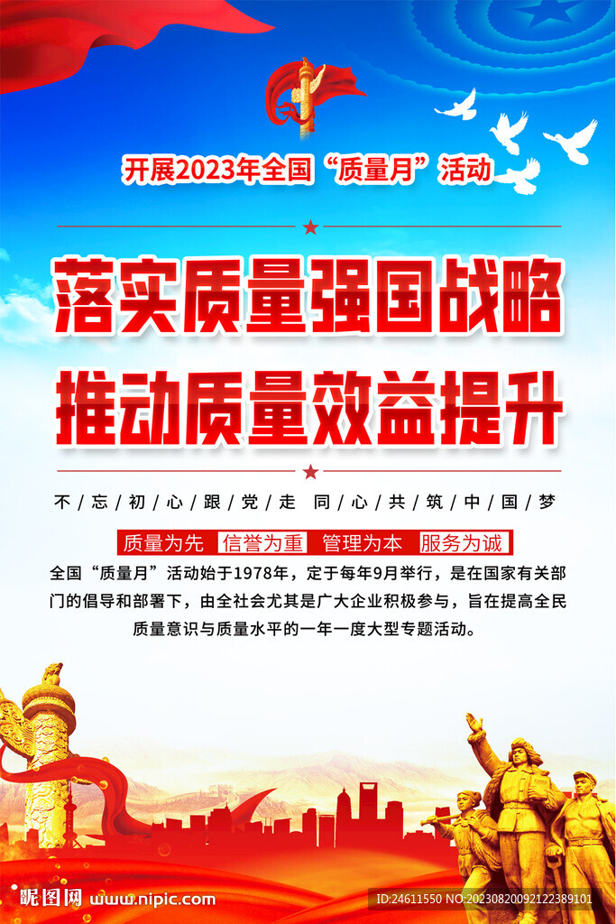 全国质量宣传月海报