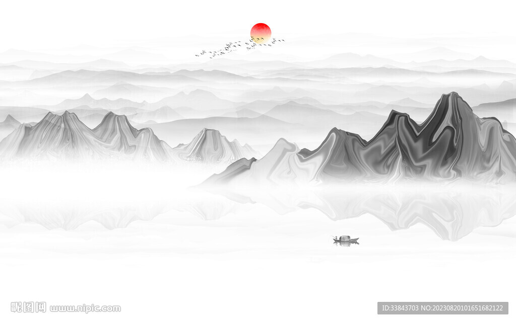 新中式山水画
