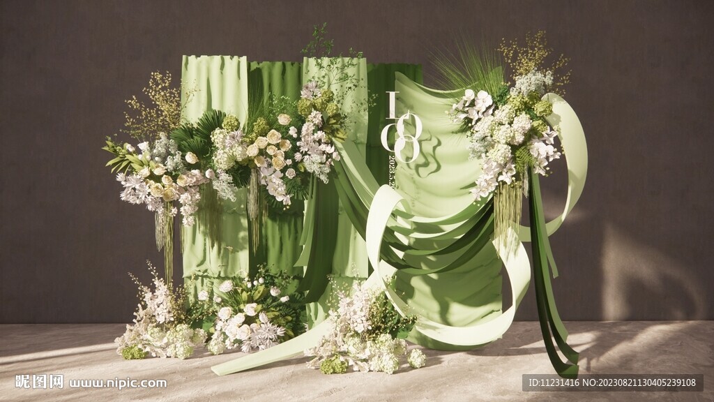 绿色婚礼草图大师su模型