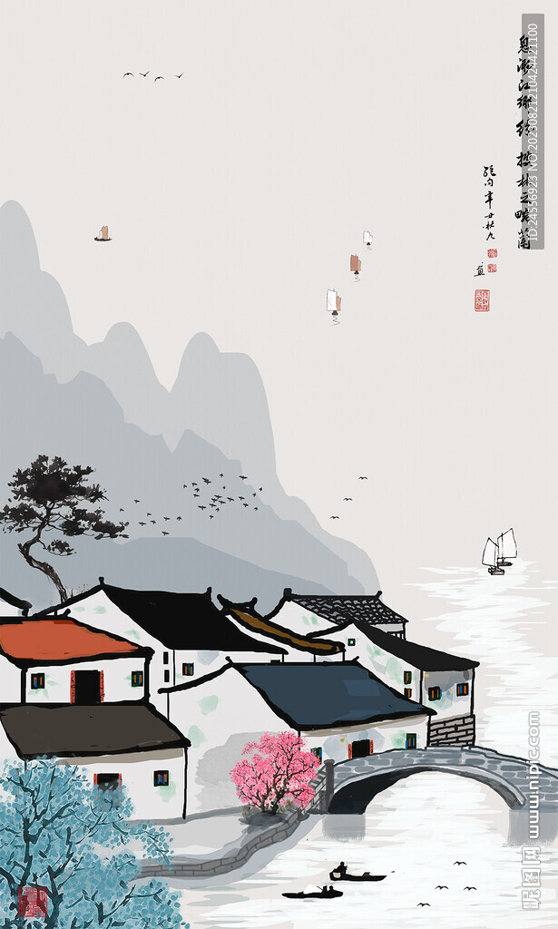 江南春色江南水乡小桥流水