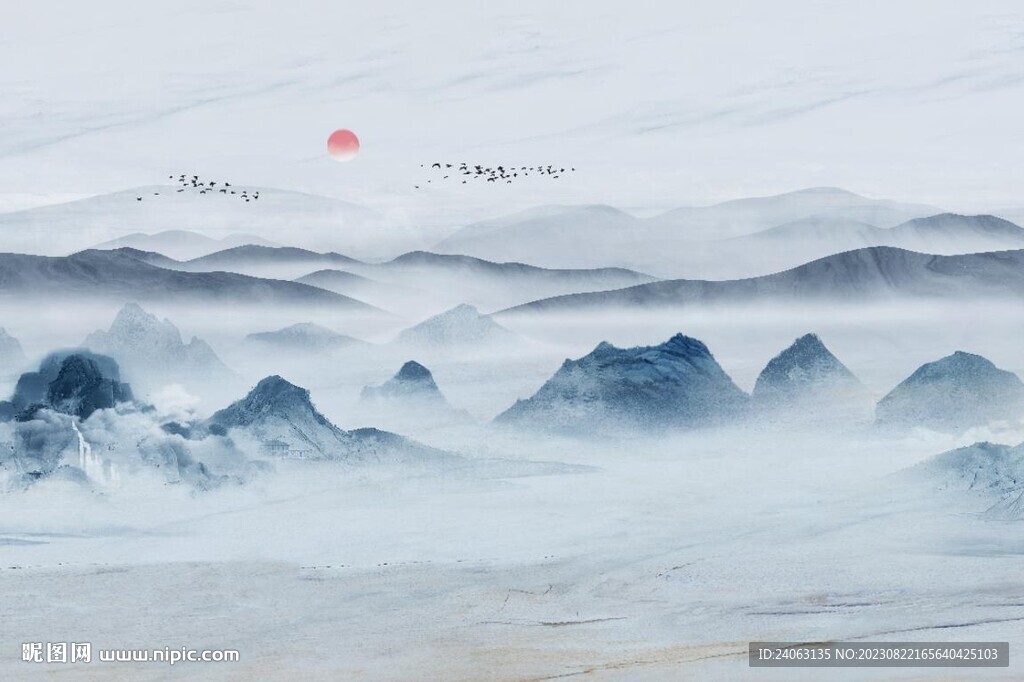 中式山水画