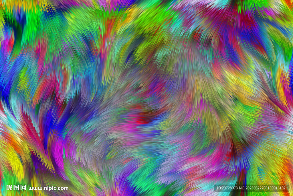 七彩毛发纹理