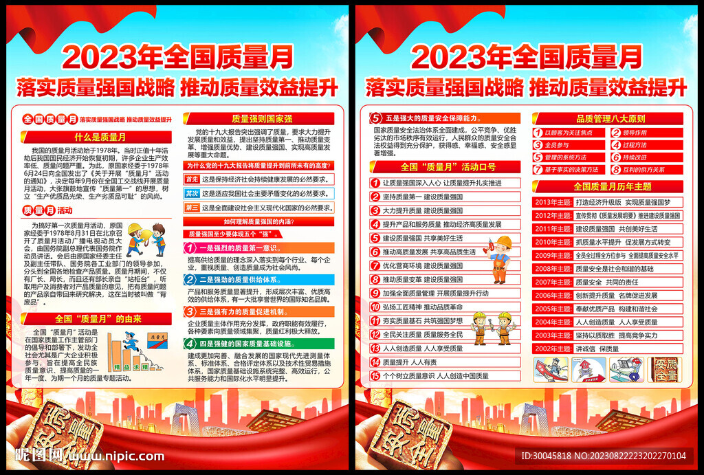 2023年全国质量月宣传单