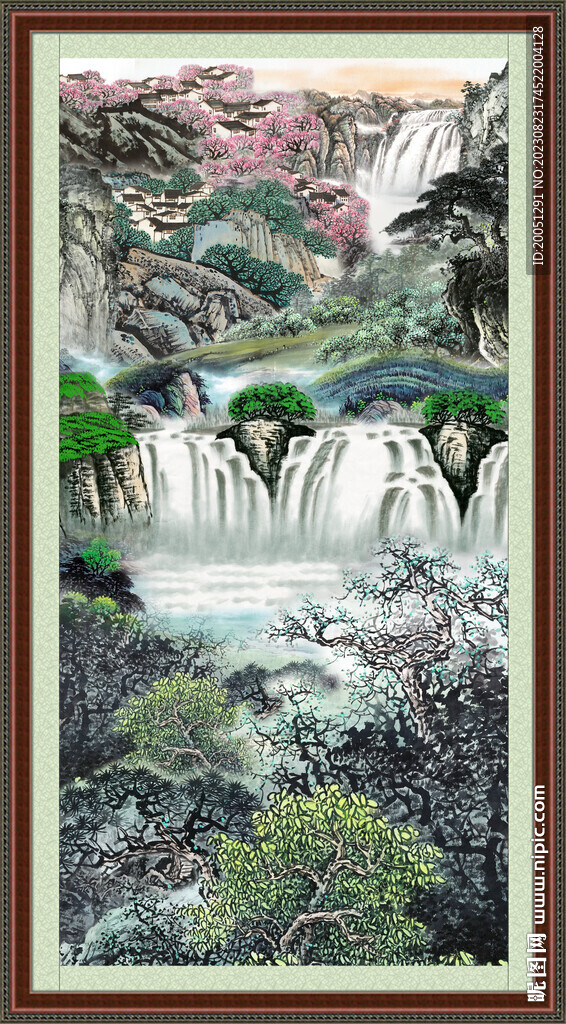 竖幅山水