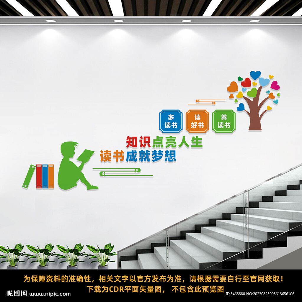 阅读楼梯文化墙