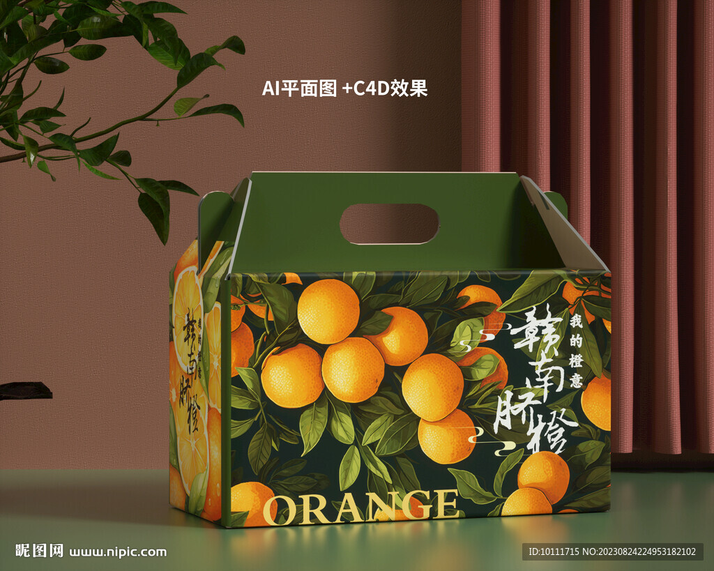 装橙子包装箱 